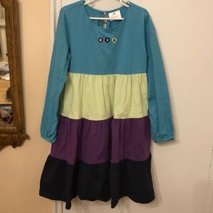 Hanna Andersson Color Block Swing Dress 130